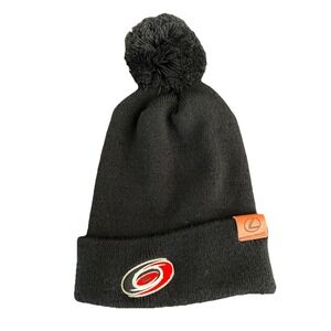 NWOT Carolina Hurricanes Knit Hat Cap Beanie NHL Hockey One‎ Size Black Logo